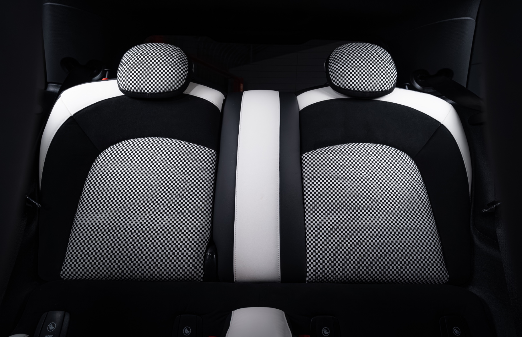 Mini rear seats in bespoke upholstery