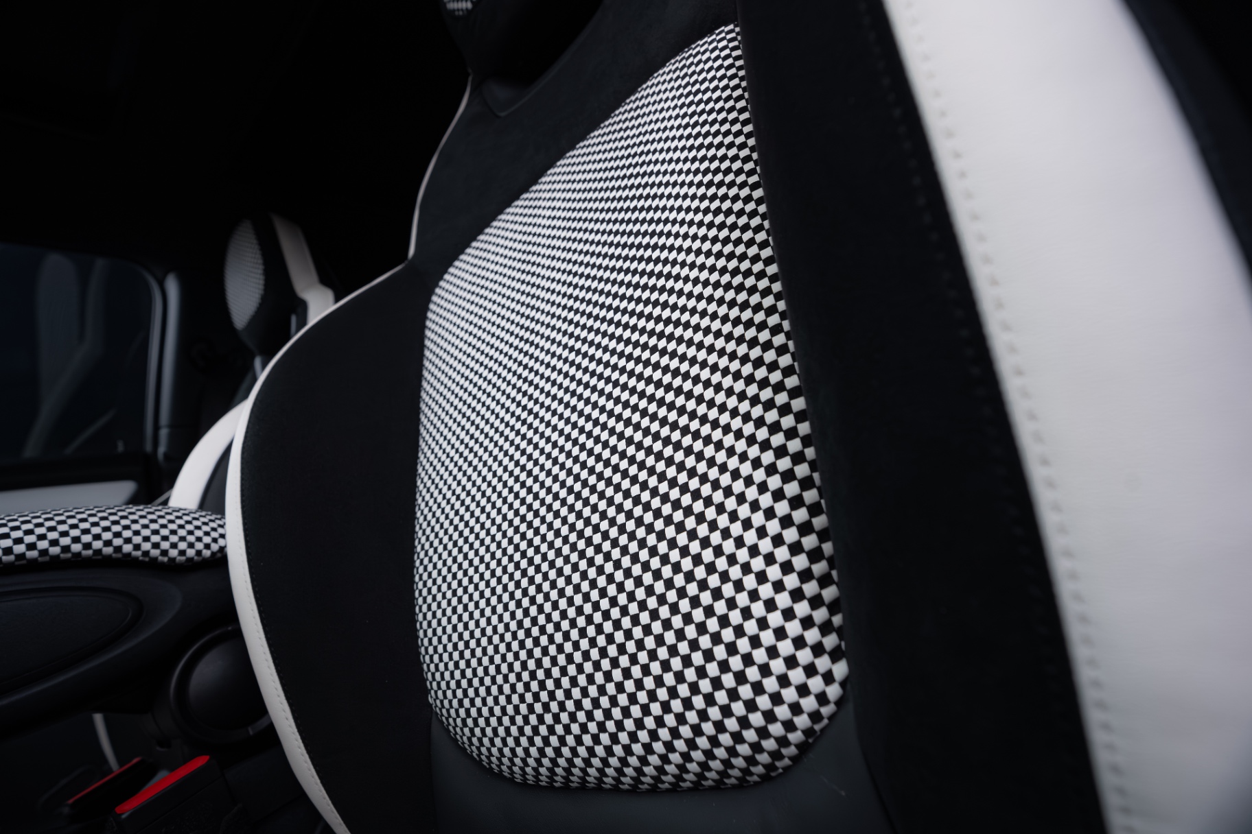 Detail of monochrome woven upholstery
