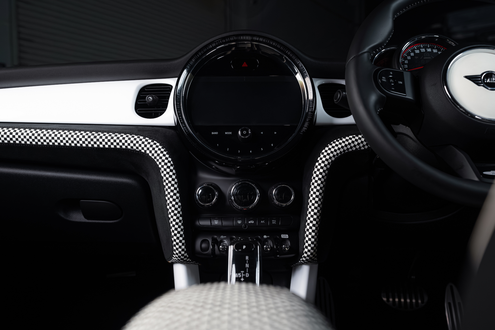 Mini dashboard with bespoke trim